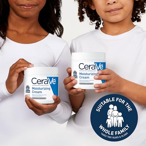 CeraVe Moisturizing Cream | Body and Face Moisturizer for Dry Skin | Body Cream with Hyaluronic Acid and Ceramides | Daily Moisturizer | Oil-Free | Fragrance Free | Non-Comedogenic | 19 Ounce