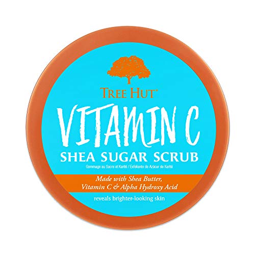 Tree Hut Vitamin C Shea Sugar Scrub, 18 oz, Ultra Hydrating and Exfoliating Scrub for Nourishing Essential Body Care