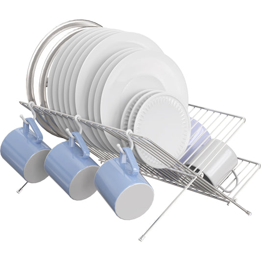 Simple Houseware Collapsible Dish Drying Rack, Chrome